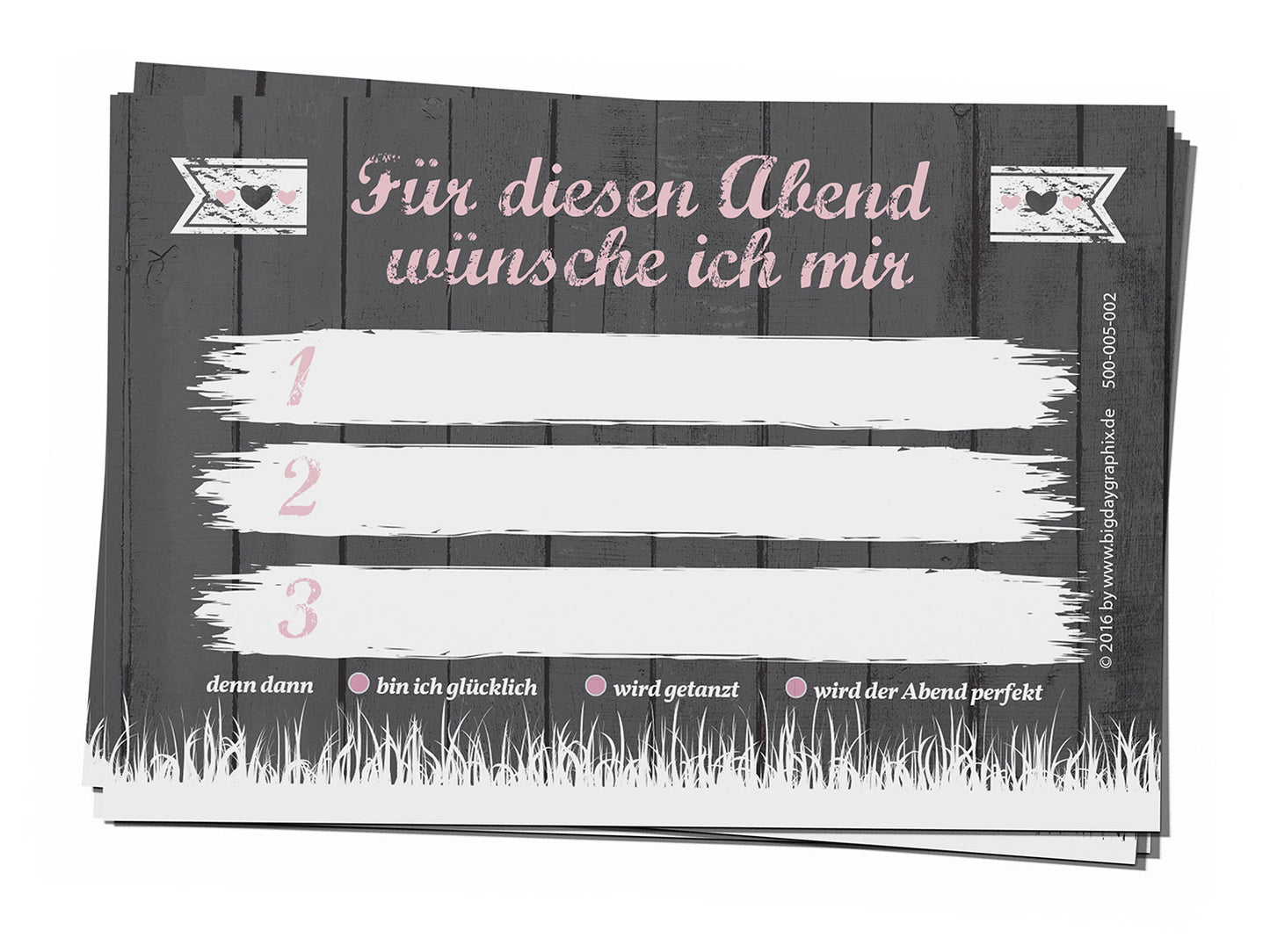 50 Musikwunschkarten - Blackwood schwarz