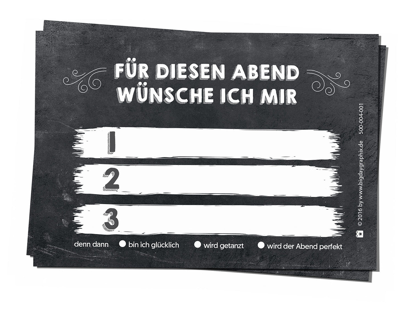 50 Musikwunschkarten - Chalkboard
