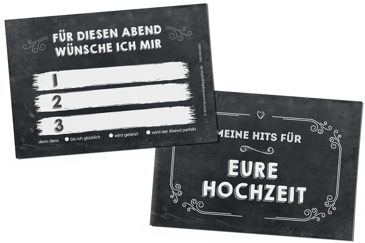 50 Musikwunschkarten - Chalkboard