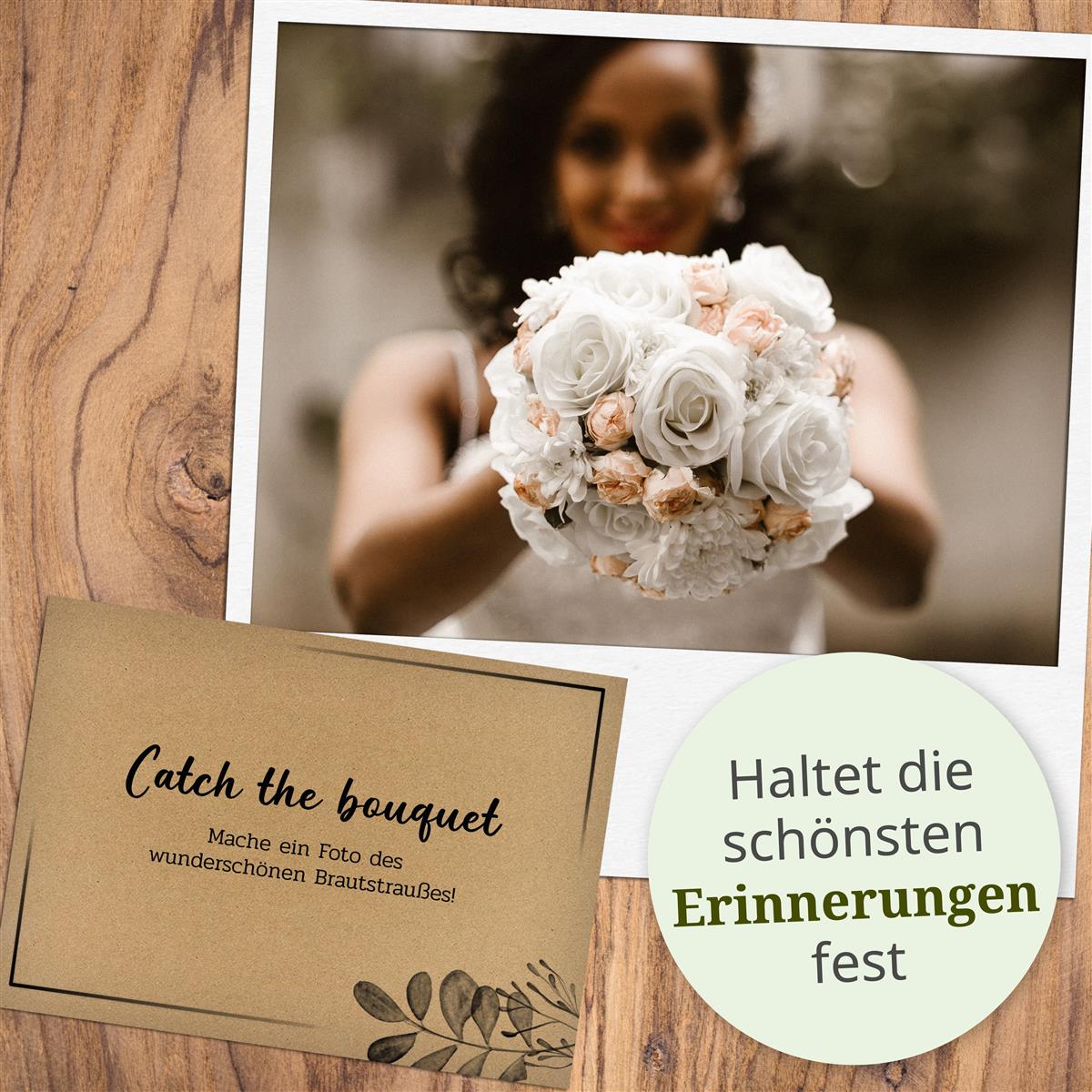 Fotospiel Hochzeit I 55 Fotoaufgaben I Hochzeitsspiele für Gäste I alternatives Gästebuch Hochzeit I Kraftpapier I Format DIN A7