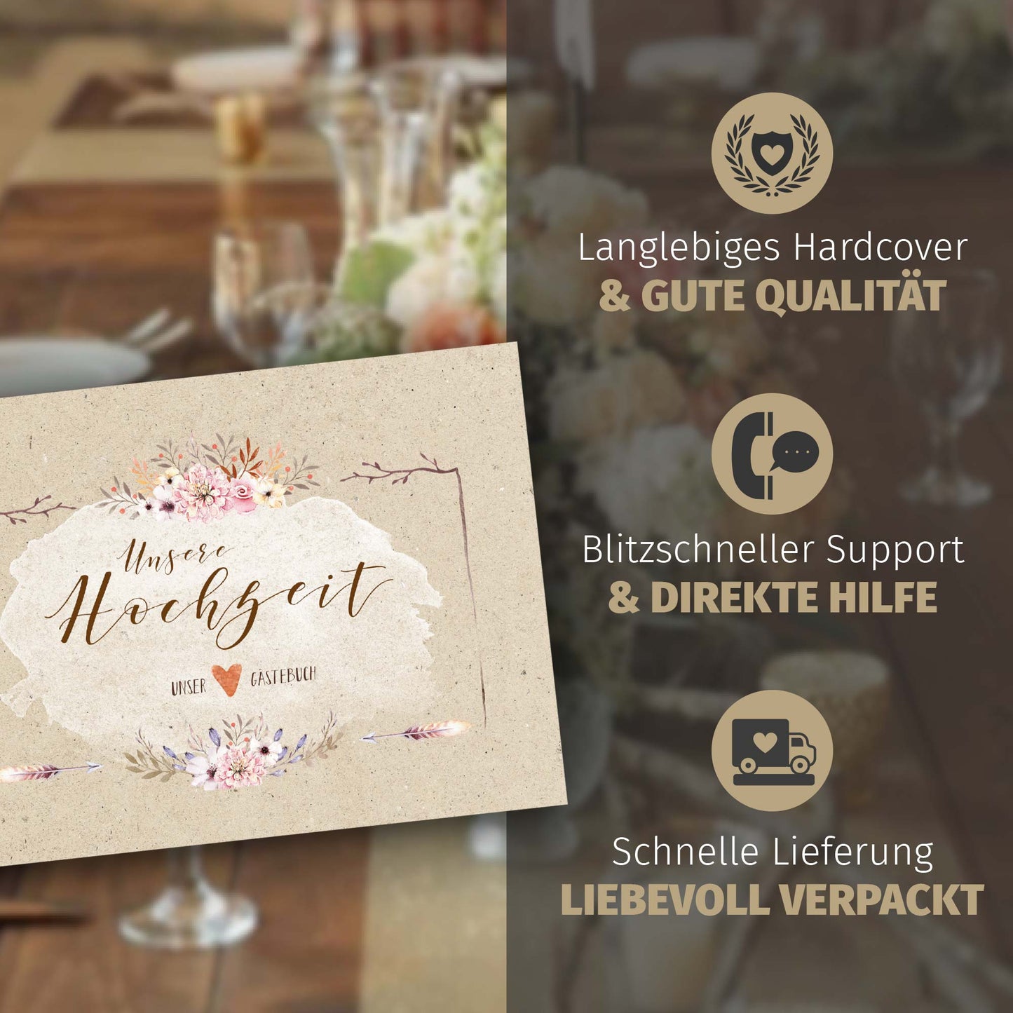 Gästebuch - Country Flowers