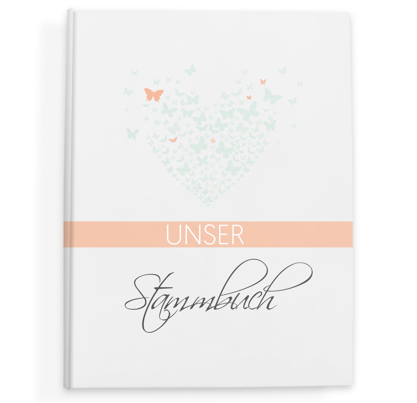 Stammbuch - Schmetterling mint apricot