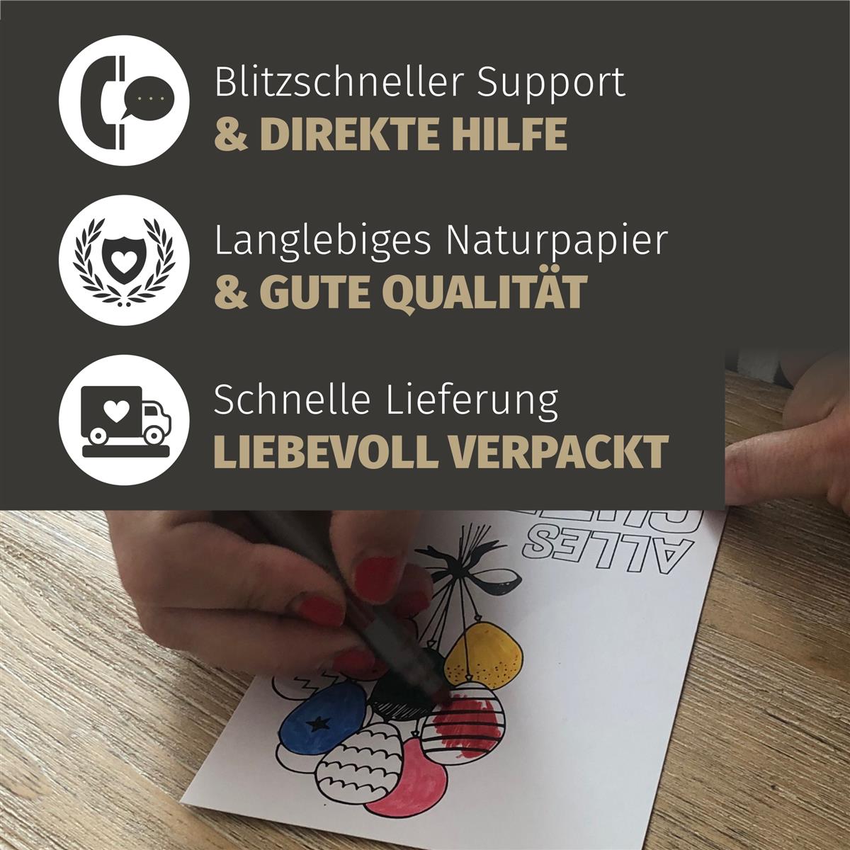 Ausmalkarten - Postkartenset für Kinder