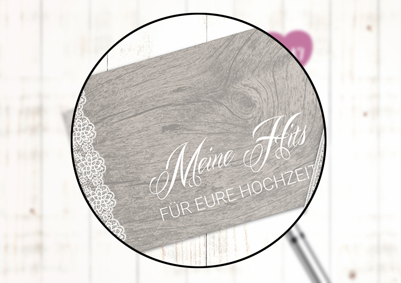 50 Musikwunschkarten - Vintage & Spitze