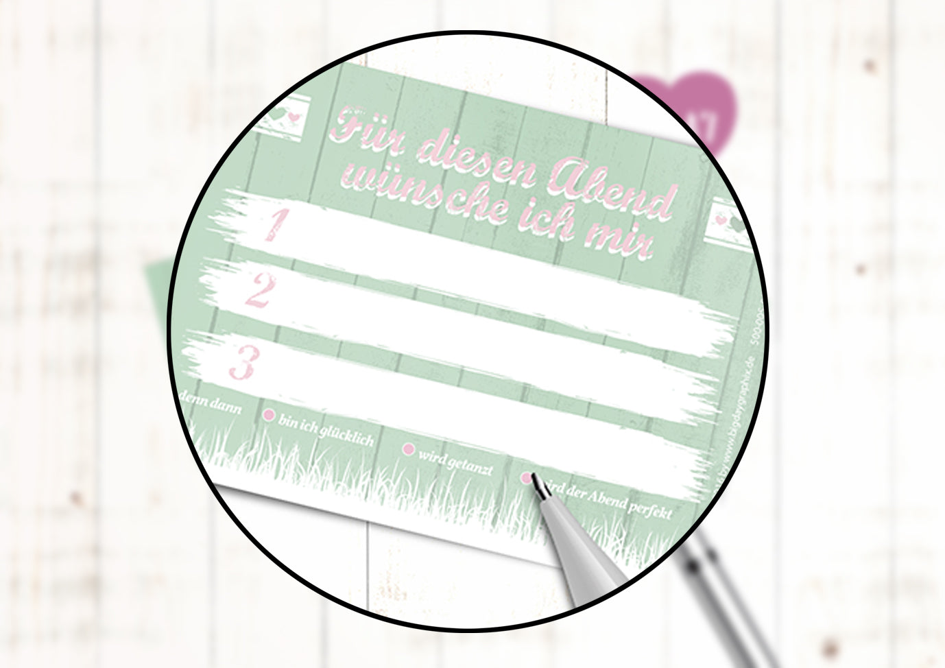 50 Musikwunschkarten - Blackwood mint