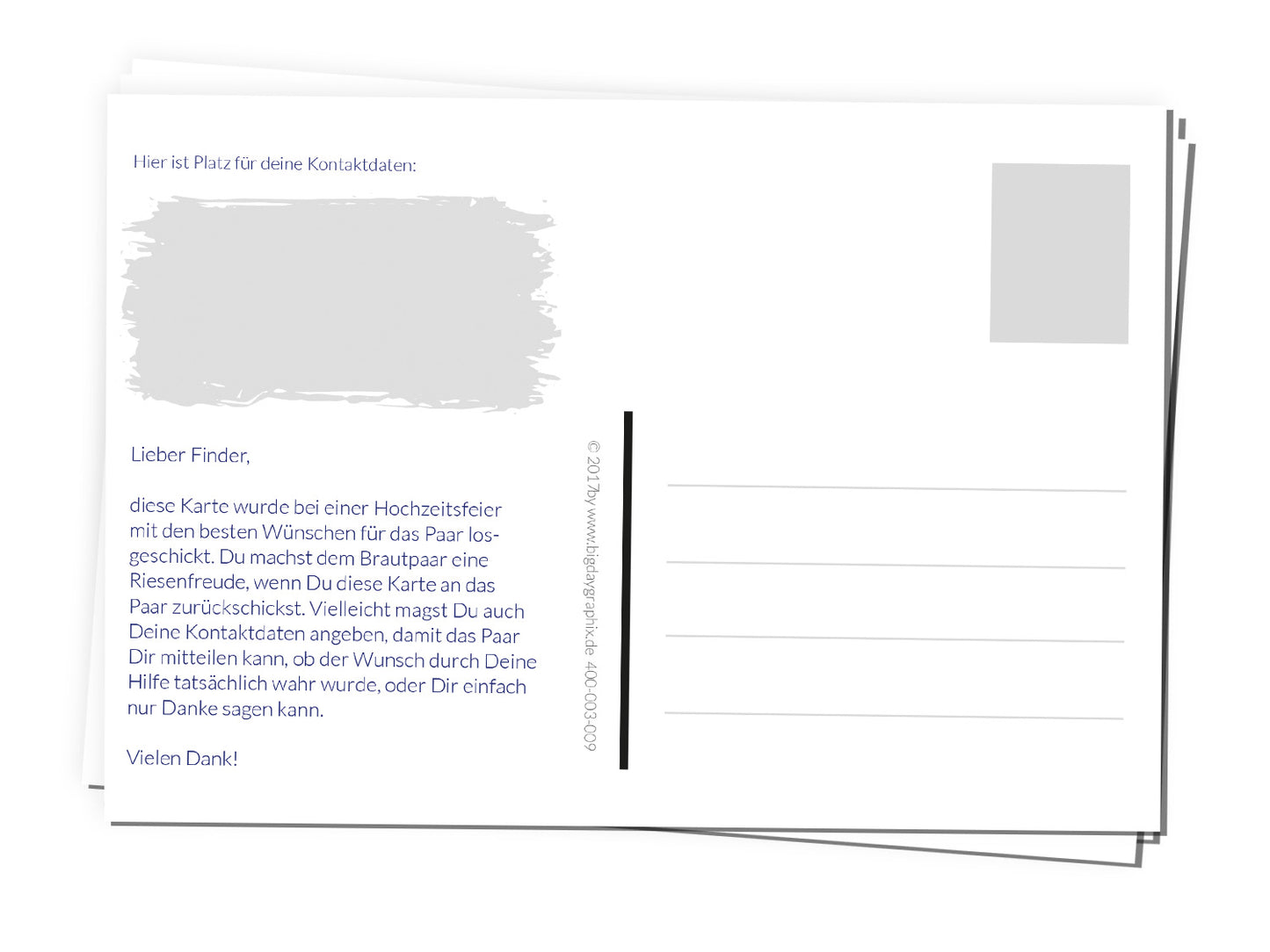 Ballonkarten - Butterflyheart lila