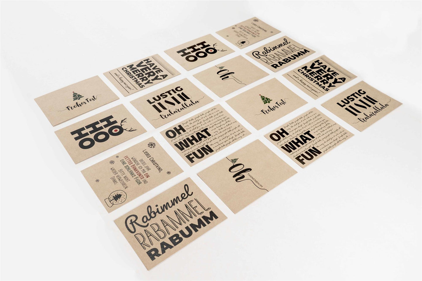 Weihnachtspostkarten - Kraftpapier