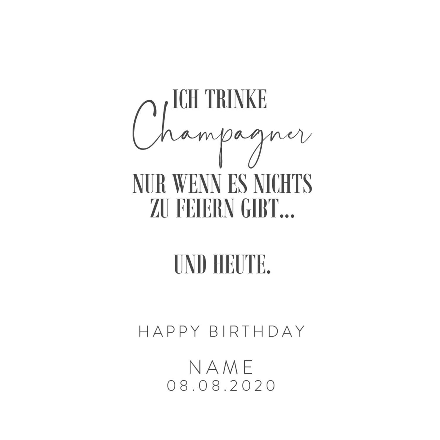 24 Sektdosen - Geburtstag - Champagner