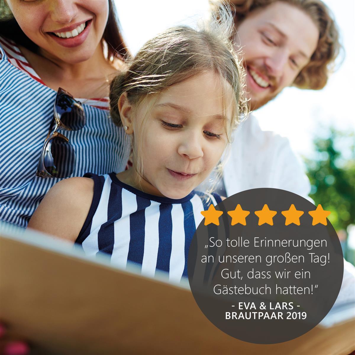 Gästebuch - Simple Vintage BLACK (mit Fragen)