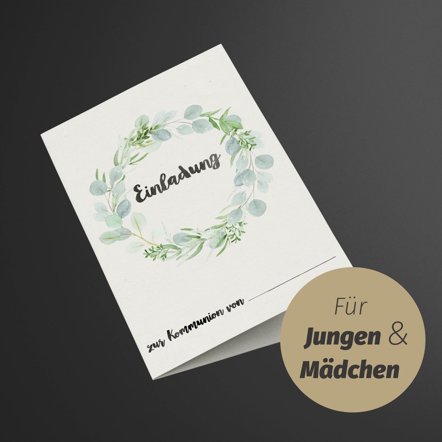 Einladungen Kommunion Eukalytus
