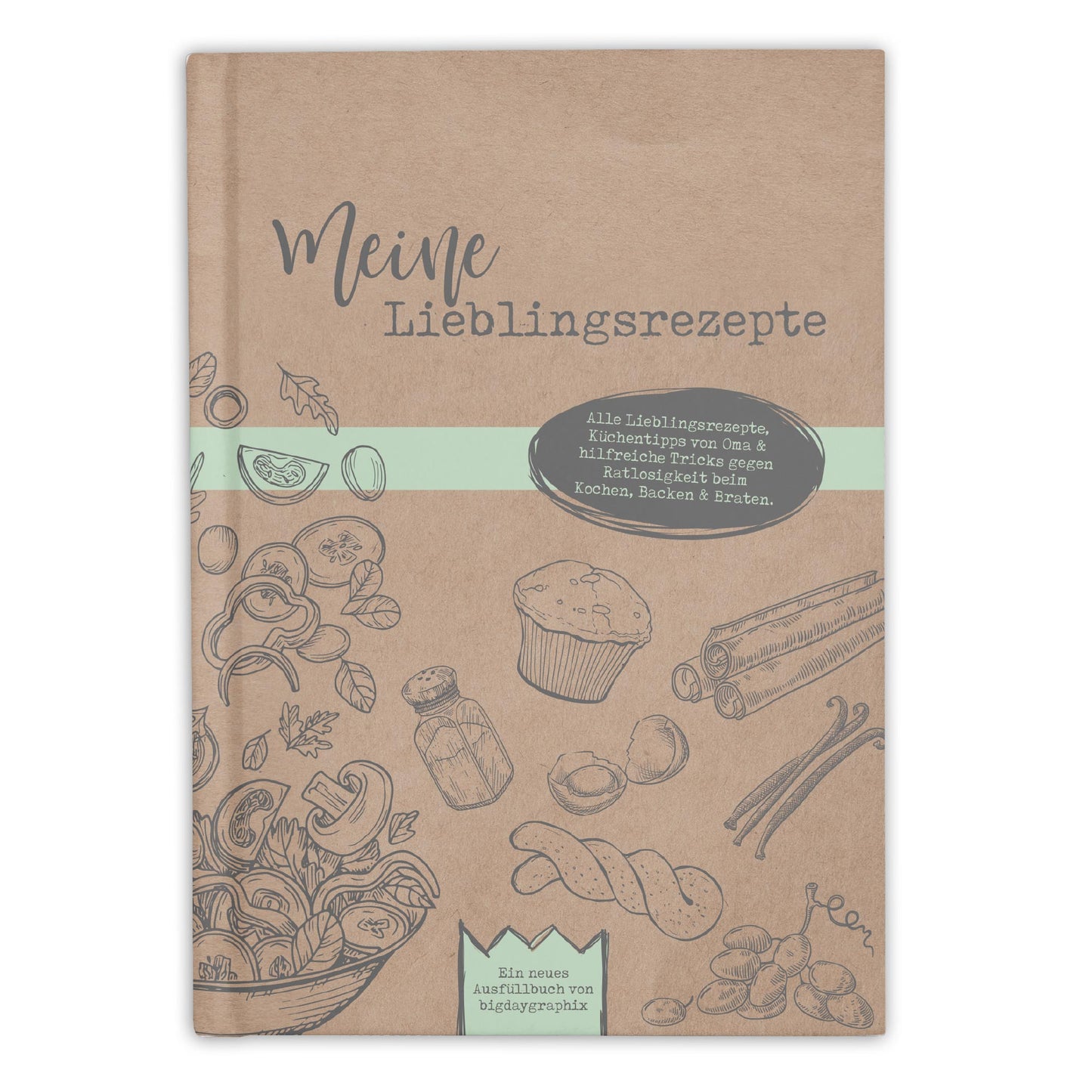 Rezeptbuch zum Ausfüllen - braun Vintage