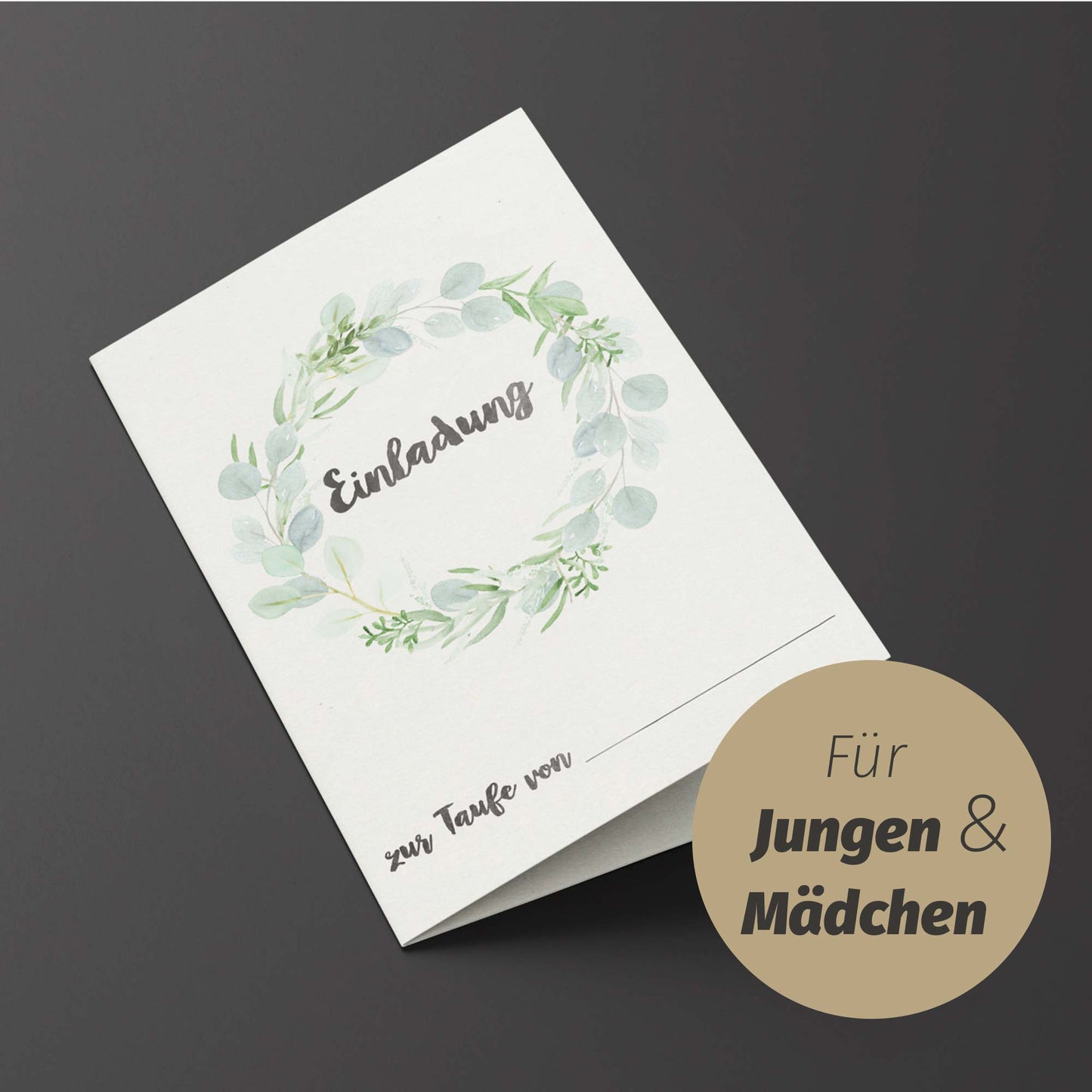 Einladungen Taufe + Umschläge