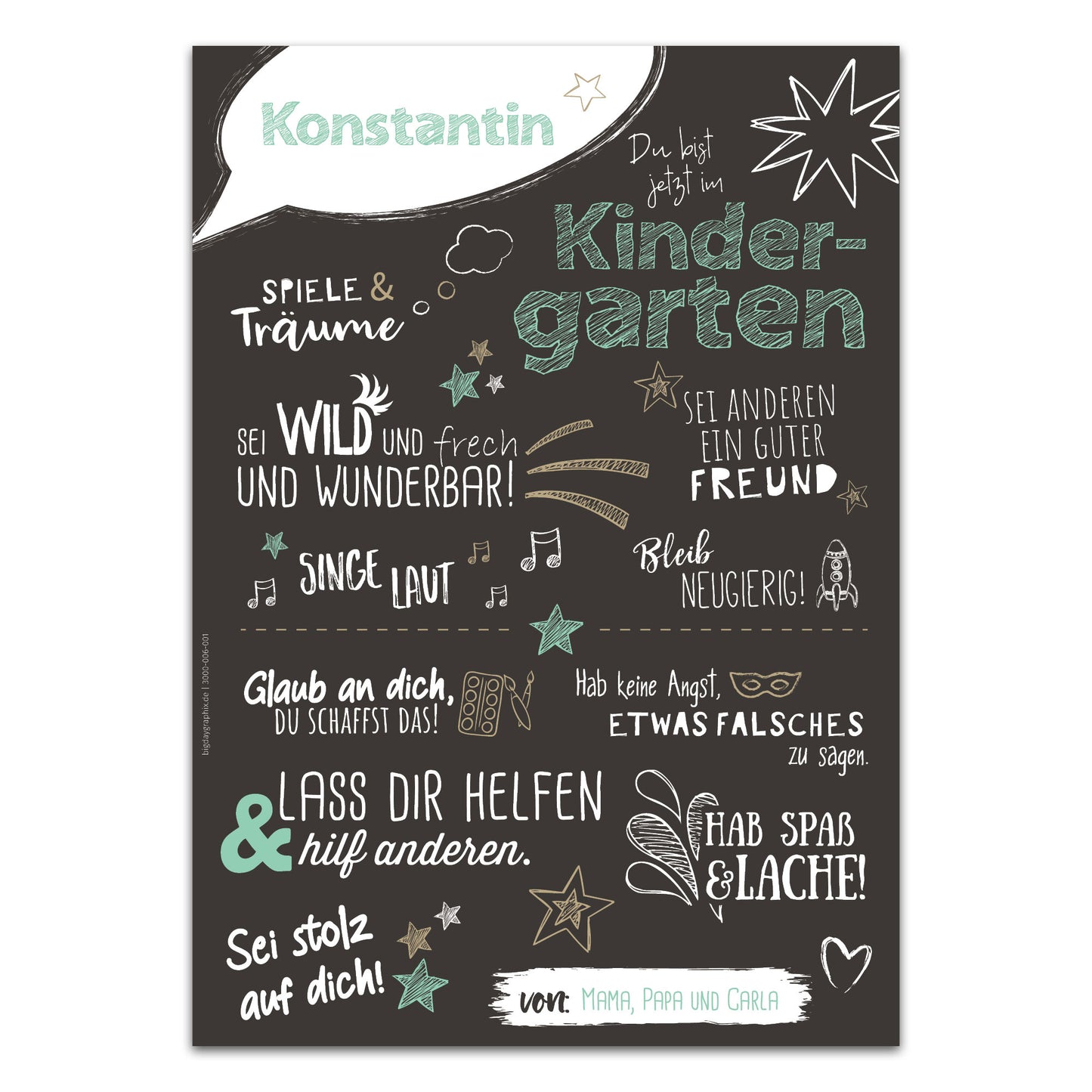 Poster Kindergarten - BLACK MINT