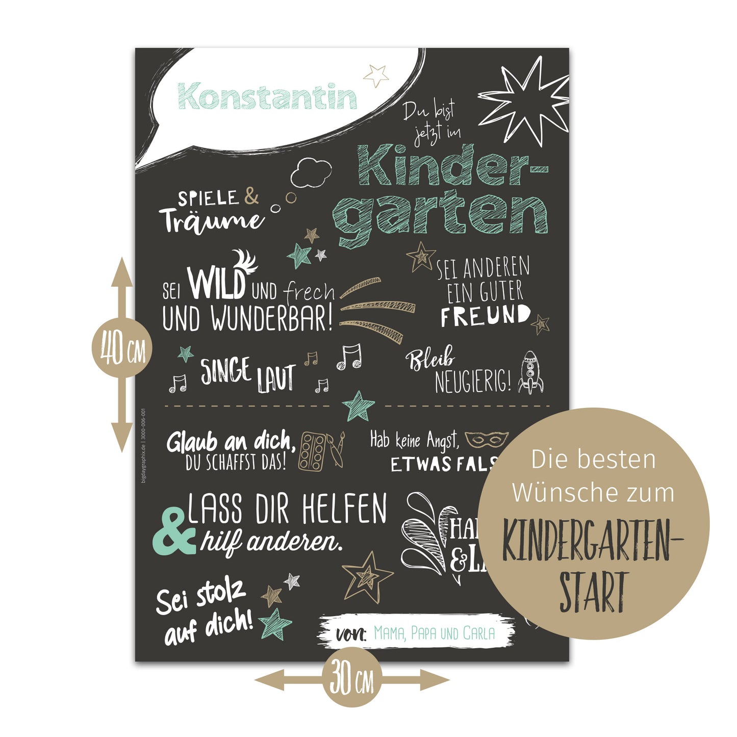 Poster Kindergarten - BLACK MINT