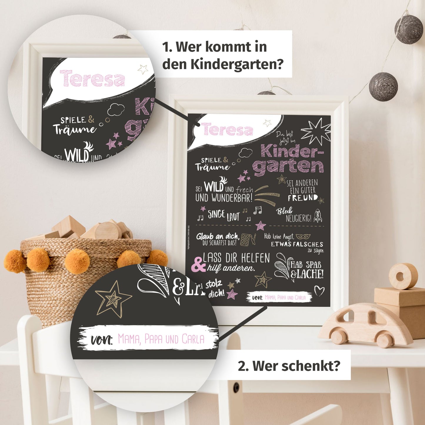 Poster Kindergarten BLACK ROSA
