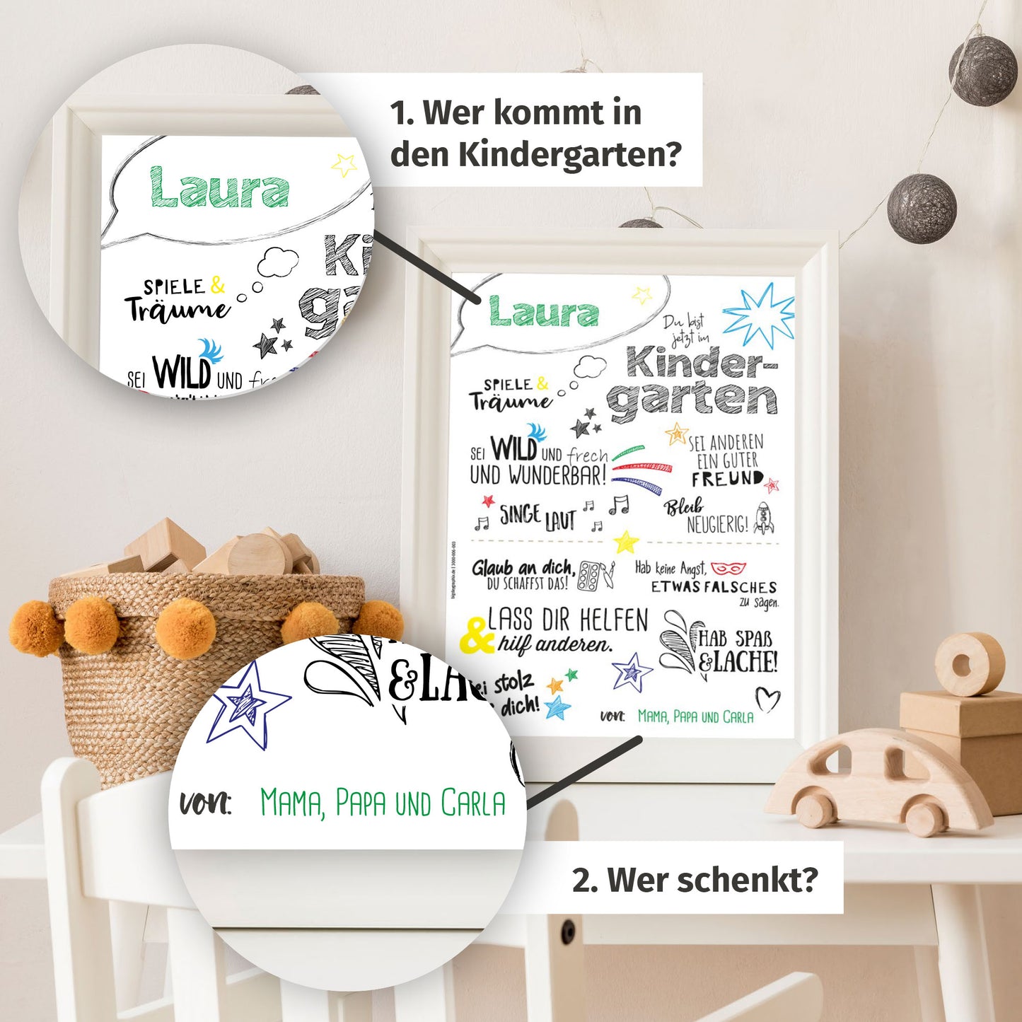 Poster Kinderkarten BUNT
