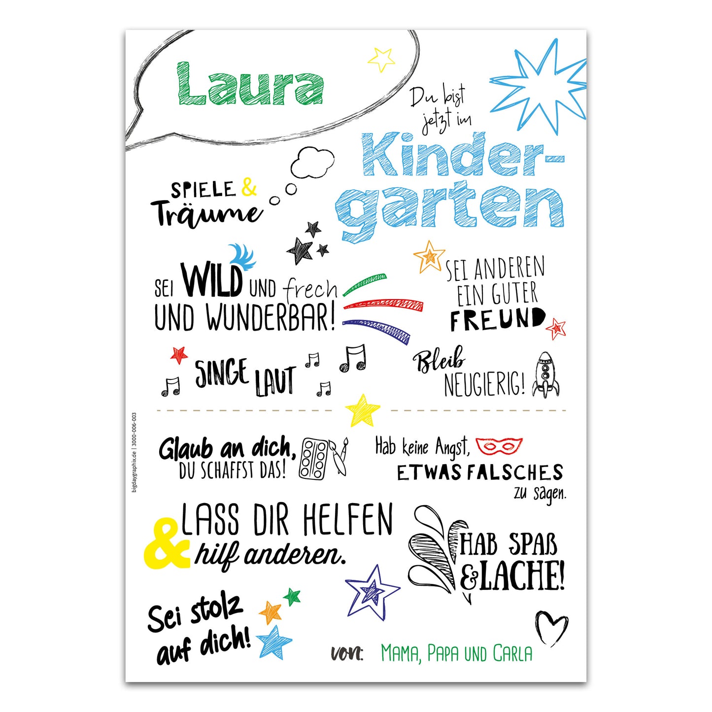 Poster Kinderkarten BUNT