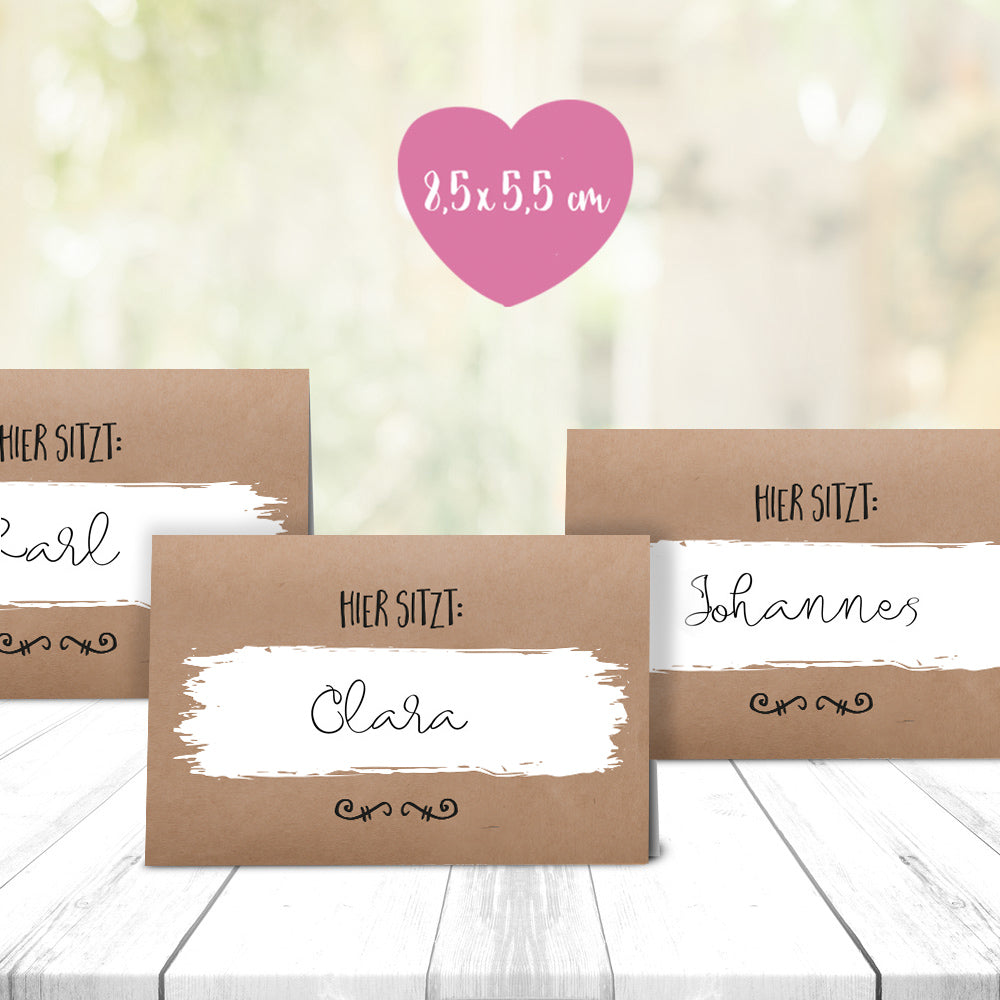 Tischkarten - Simple Vintage