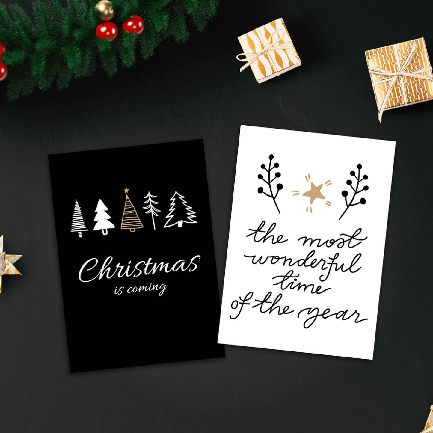 Postkarten Weihnachten - Hygge Set 2