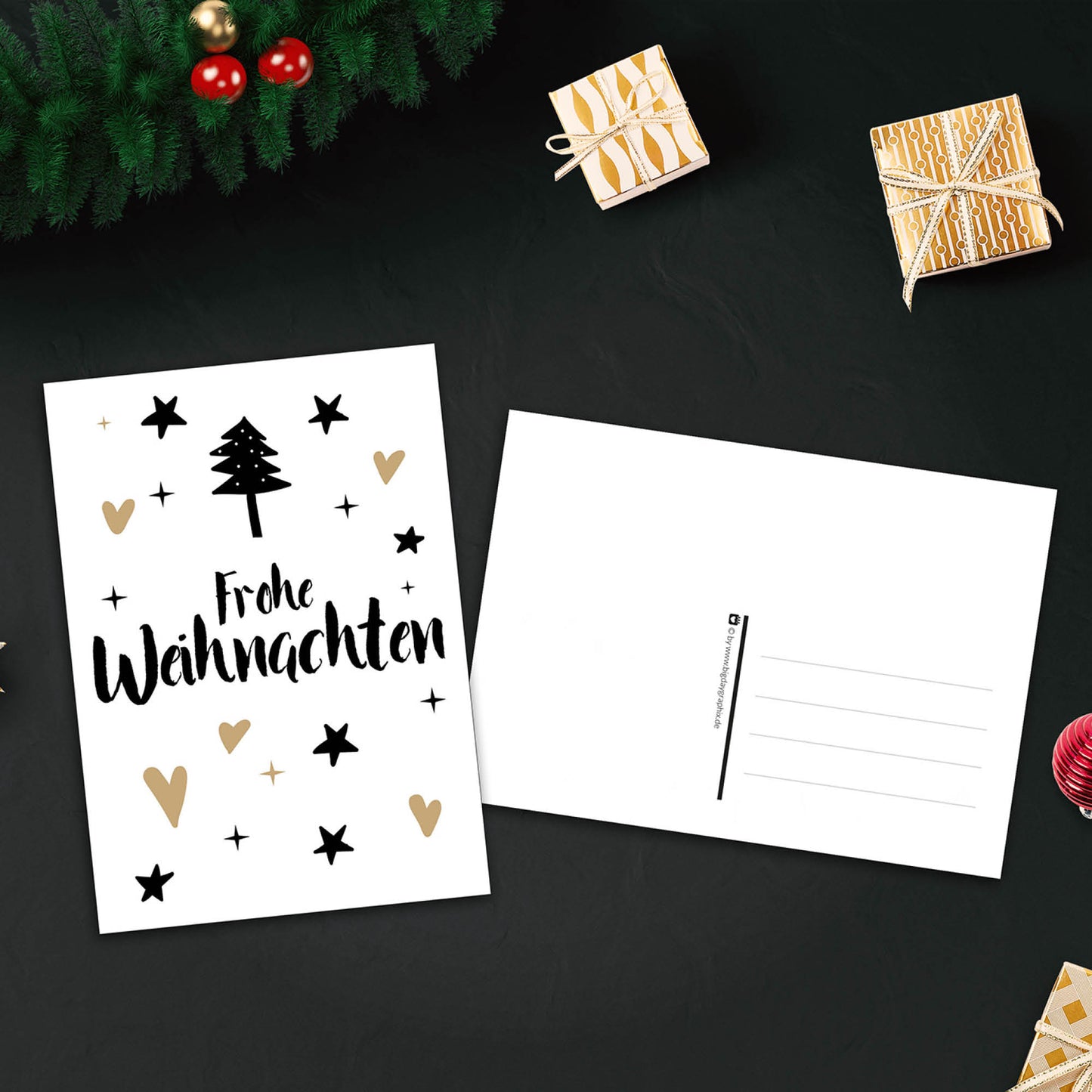Postkarten Weihnachten - Hygge Set 2