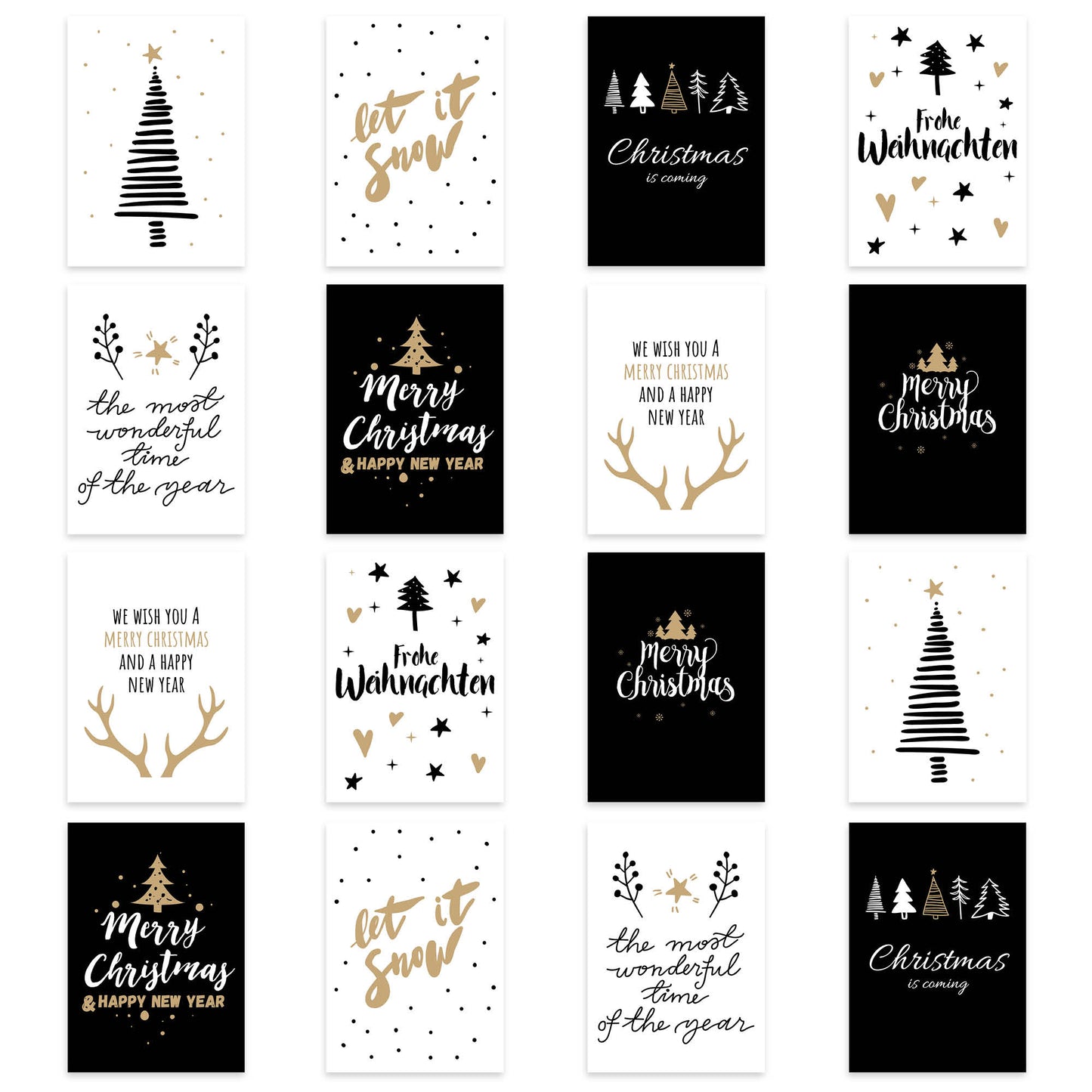 Postkarten Weihnachten - Hygge Set 2