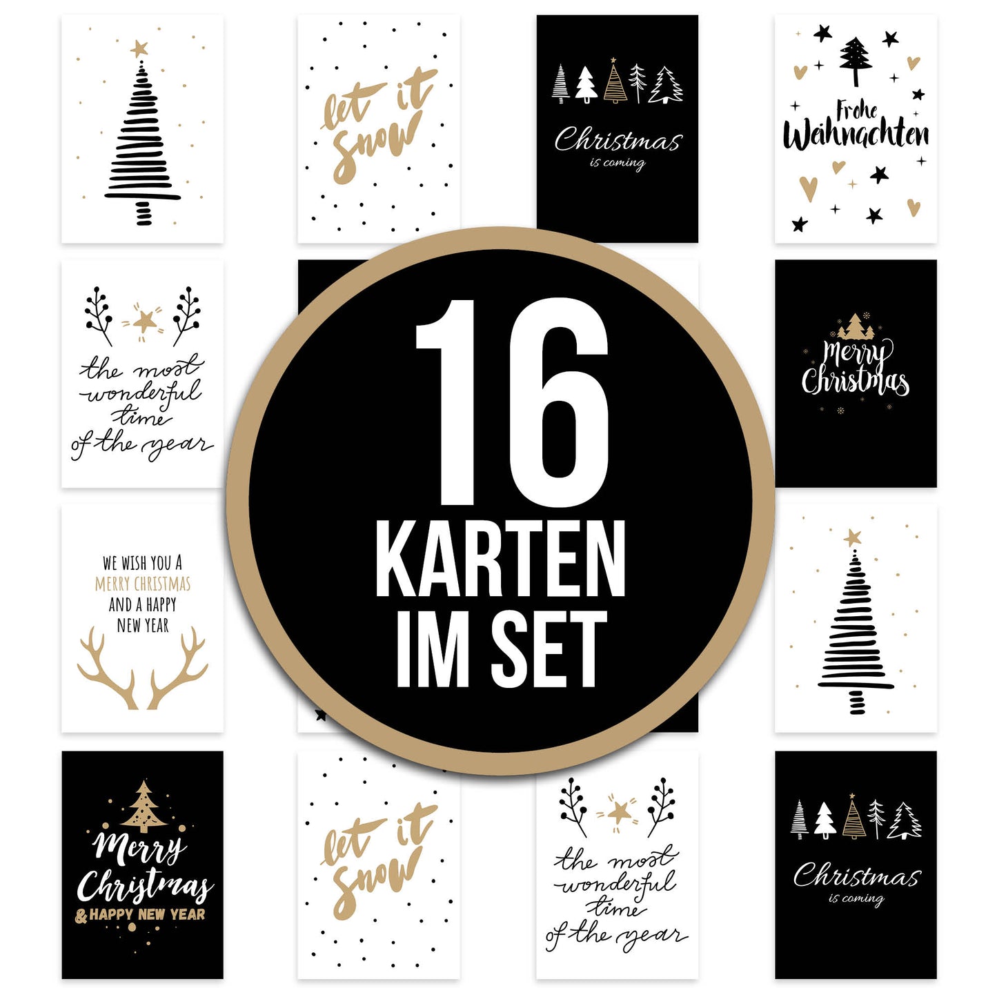 Postkarten Weihnachten - Hygge Set 2