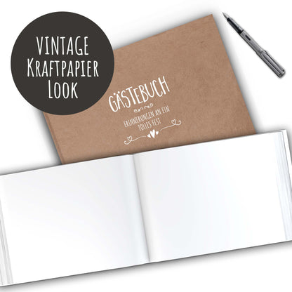 Gästebuch - Simple Vintage WHITE