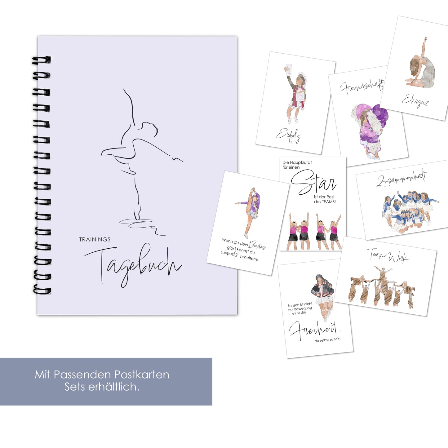 ZUM VORBESTELLEN Tanz Trainingstagebuch für Fortschritt & Motivation Ringbuch – Deine Tanzziele erreichen für alle Tanzrichtungen mit Motivationssprüchen 170mmx240mm