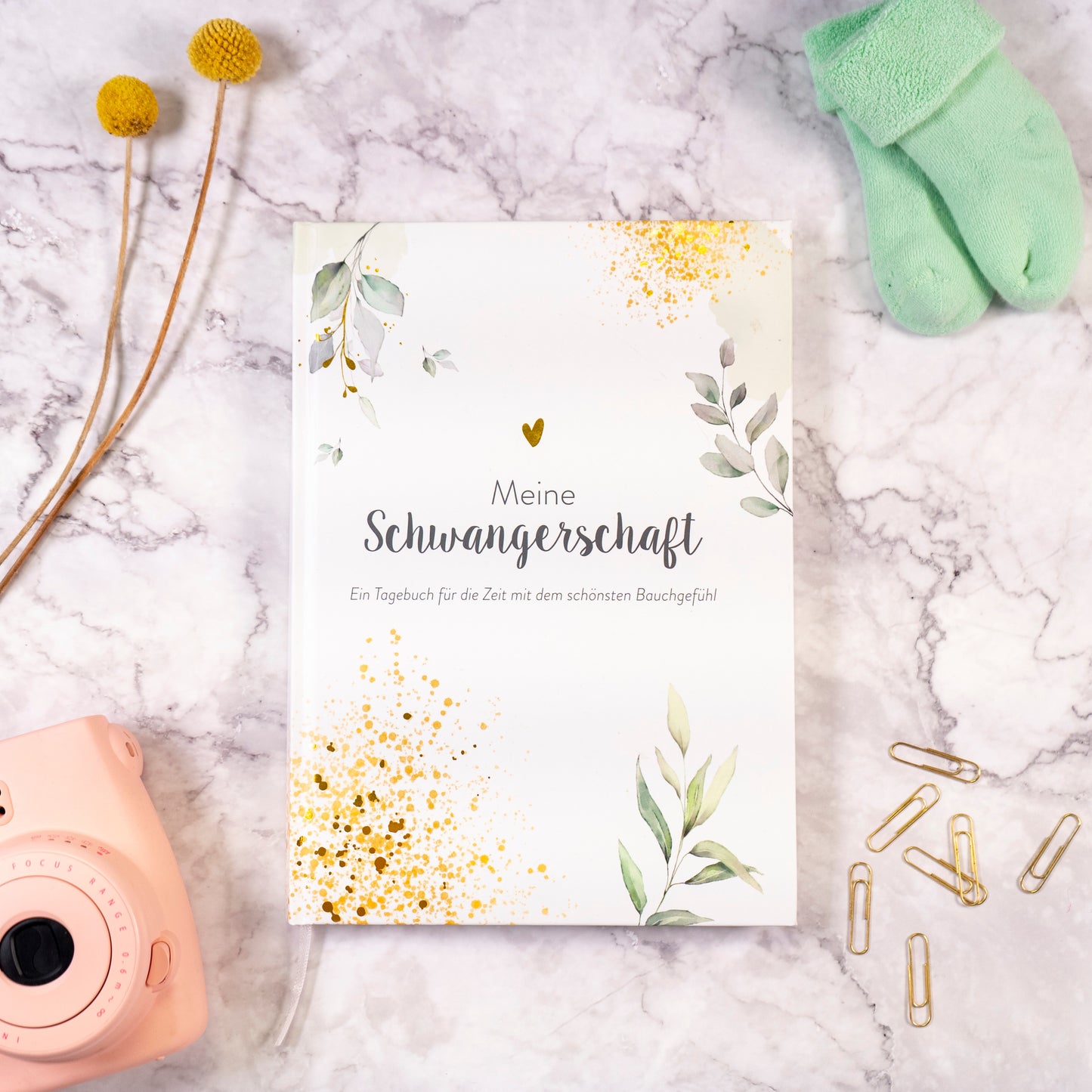 Schwangerschaftstagebuch Premium I Erinnerungsbuch I Baby-Buch I Fotoalbum I 124 Seiten