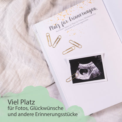 Schwangerschaftstagebuch Premium I Erinnerungsbuch I Baby-Buch I Fotoalbum I 124 Seiten