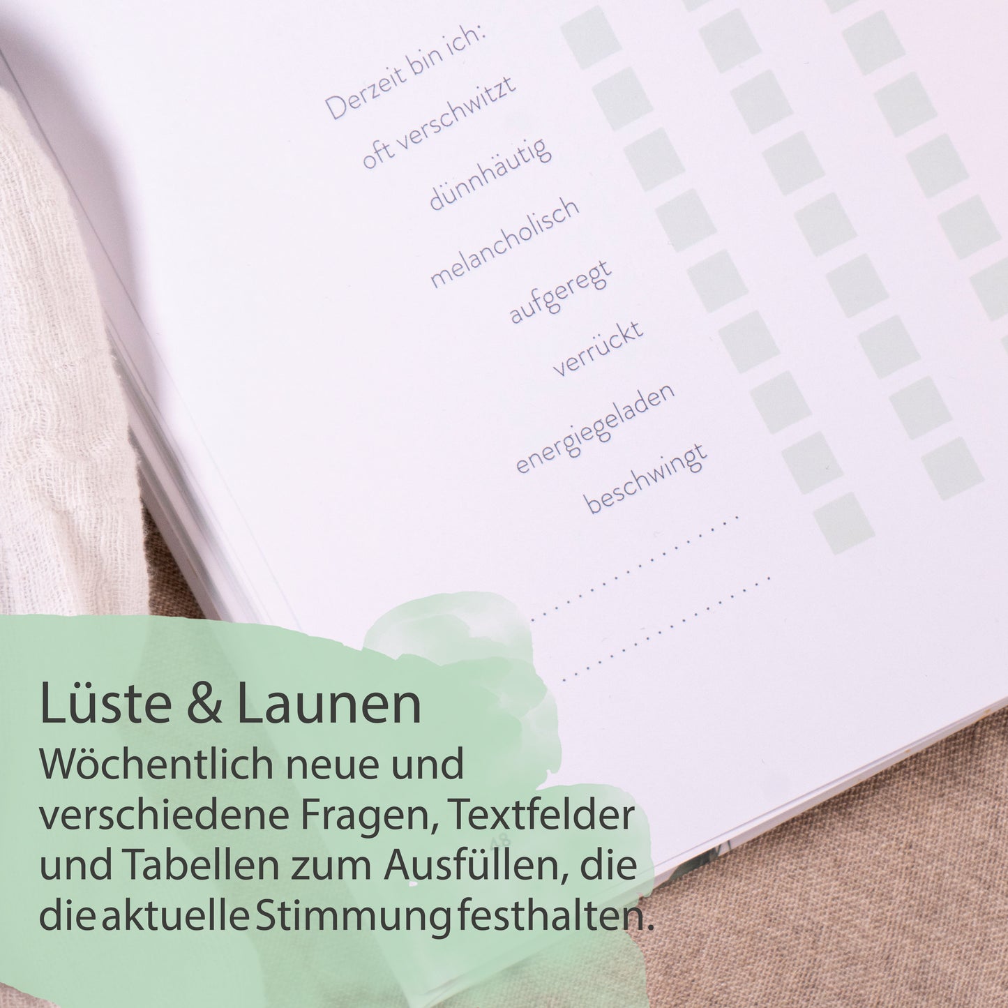 Schwangerschaftstagebuch Premium I Erinnerungsbuch I Baby-Buch I Fotoalbum I 124 Seiten