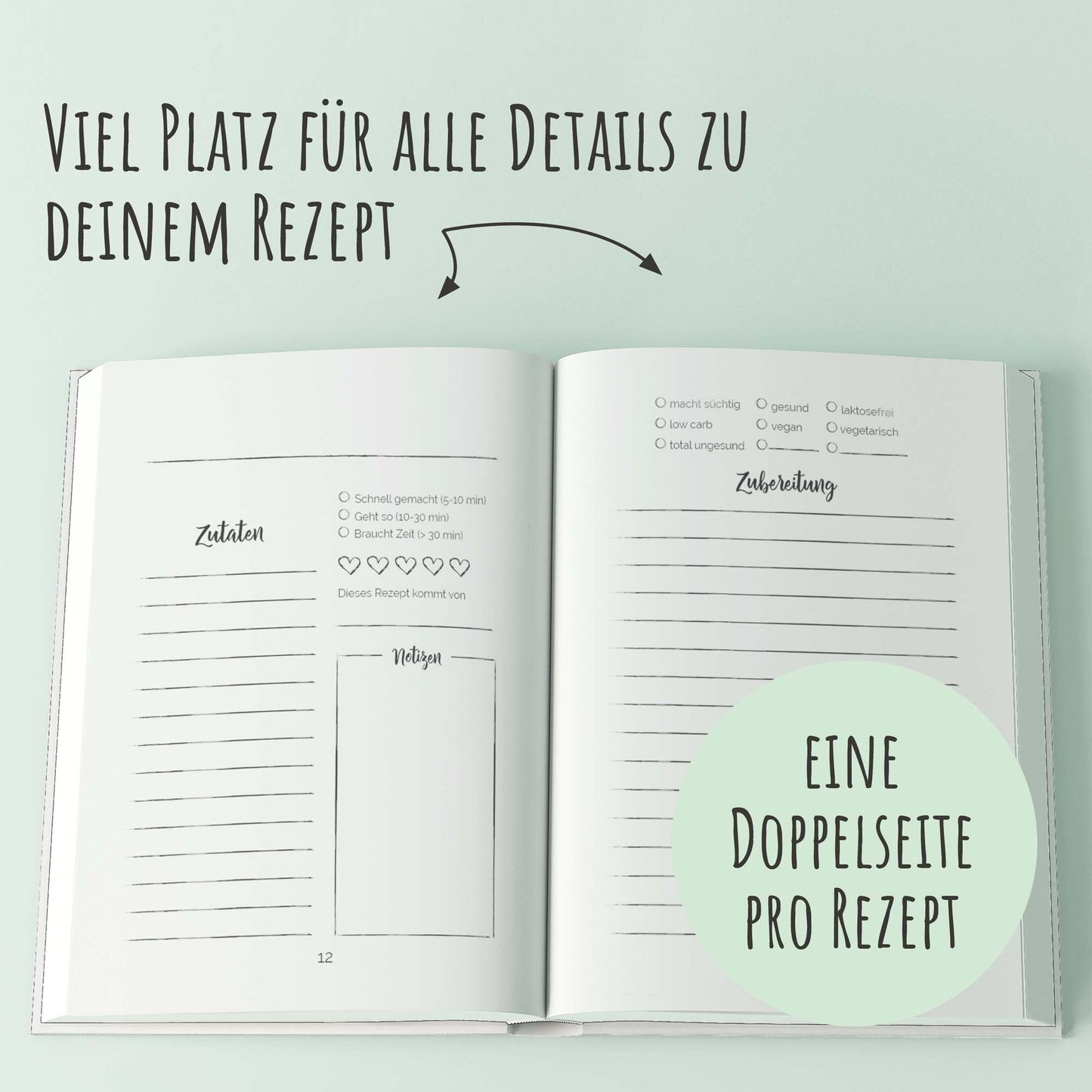 Rezeptbuch zum Ausfüllen - Weiß