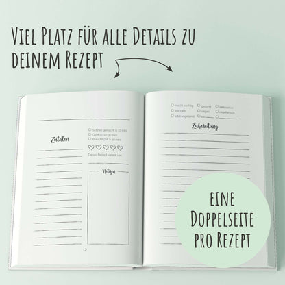 Rezeptbuch zum Ausfüllen - Weiß