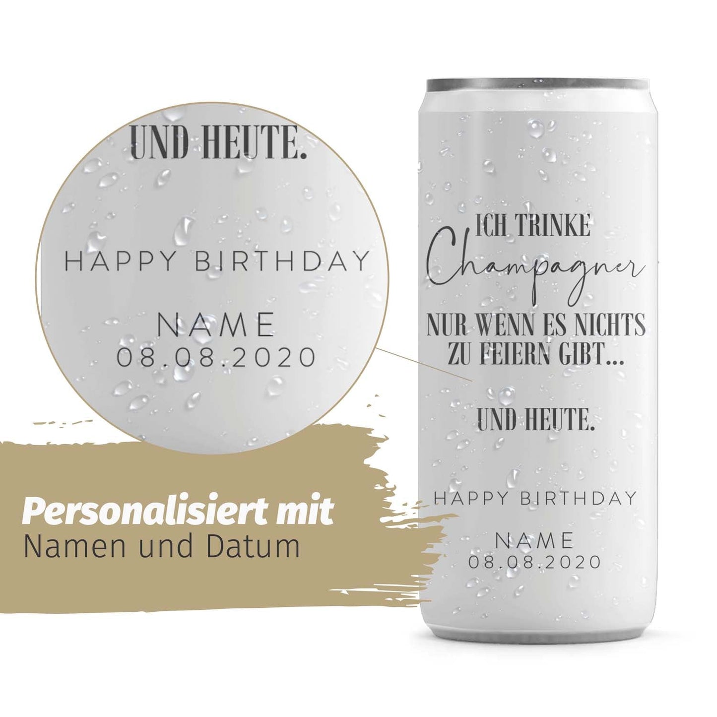 24 Sektdosen - Geburtstag - Champagner