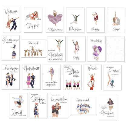 Tanz dich frei – Postkarten voller Energie und Motivation Kartenset Tanz Motivationssprüche Motivation Illustration Tänzer Sammlung