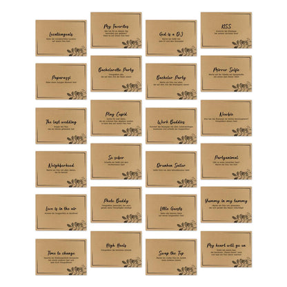 Fotospiel Hochzeit I 55 Fotoaufgaben I Hochzeitsspiele für Gäste I alternatives Gästebuch Hochzeit I Kraftpapier I Format DIN A7
