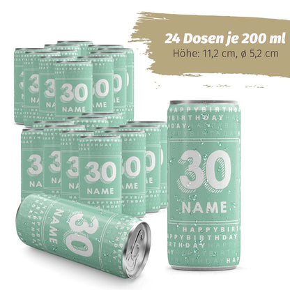 24 Sektdosen Geburtstag Happy Birthday mint