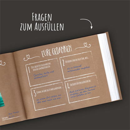 Gästebuch -Simple Vintage WHITE (mit Fragen)