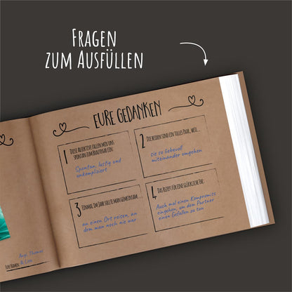 Gästebuch - Simple Vintage BLACK (mit Fragen)