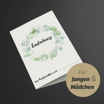 Einladungen Konfirmation Eukalytus