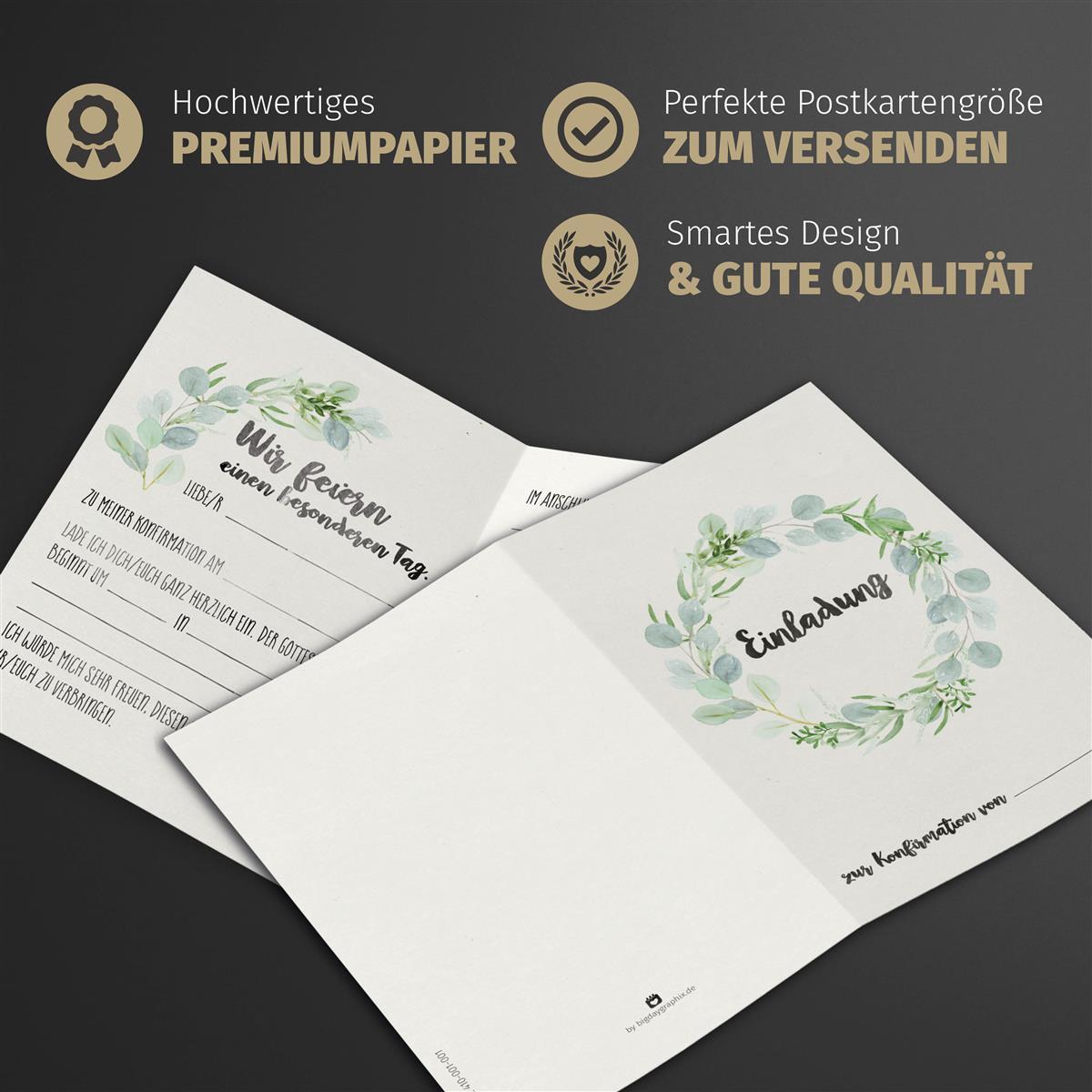 Einladungen Konfirmation Eukalytus