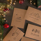 Weihnachtskarten - Klappkarten Kraftpapier mit Umschlägen