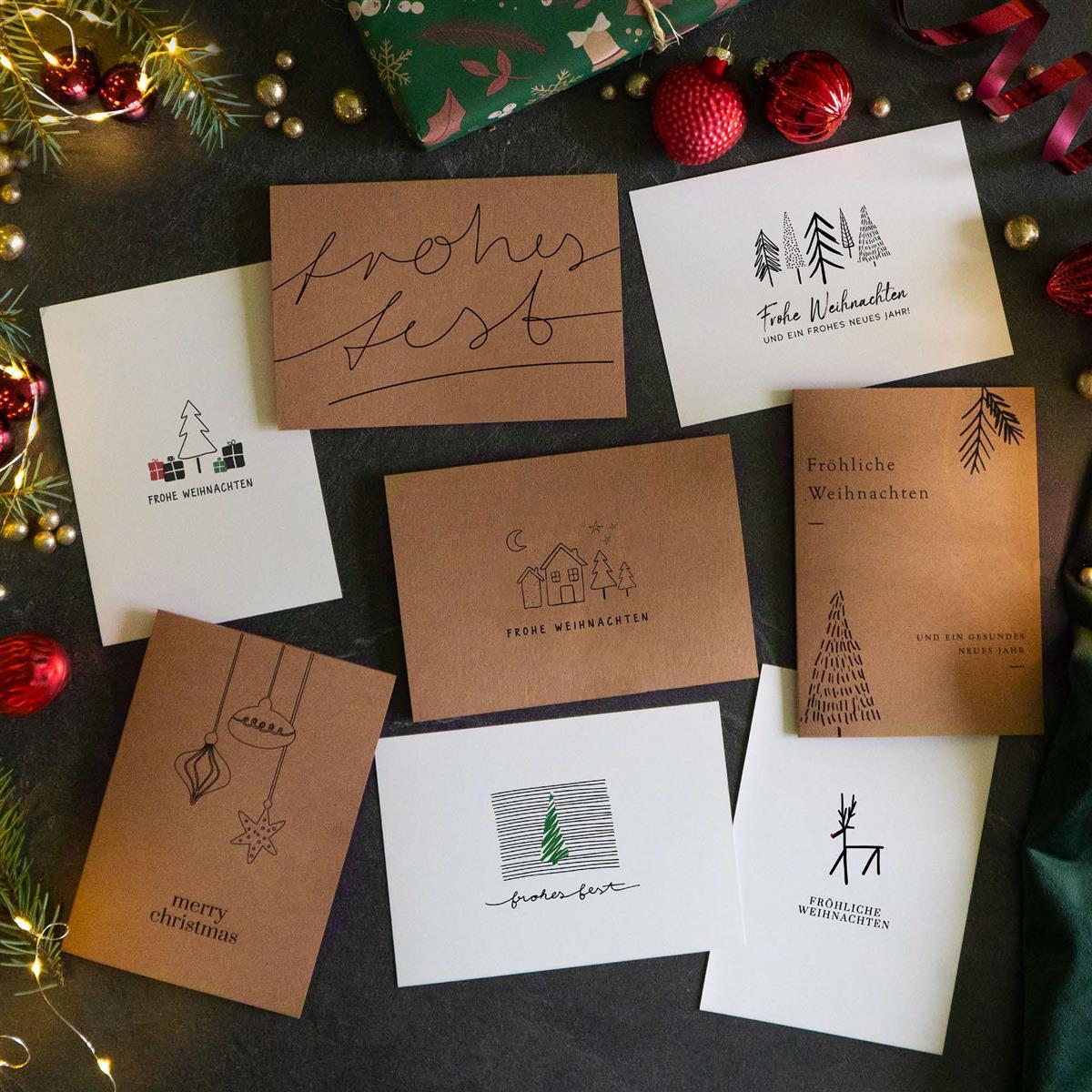 Weihnachtskarten - Bunte Mischung