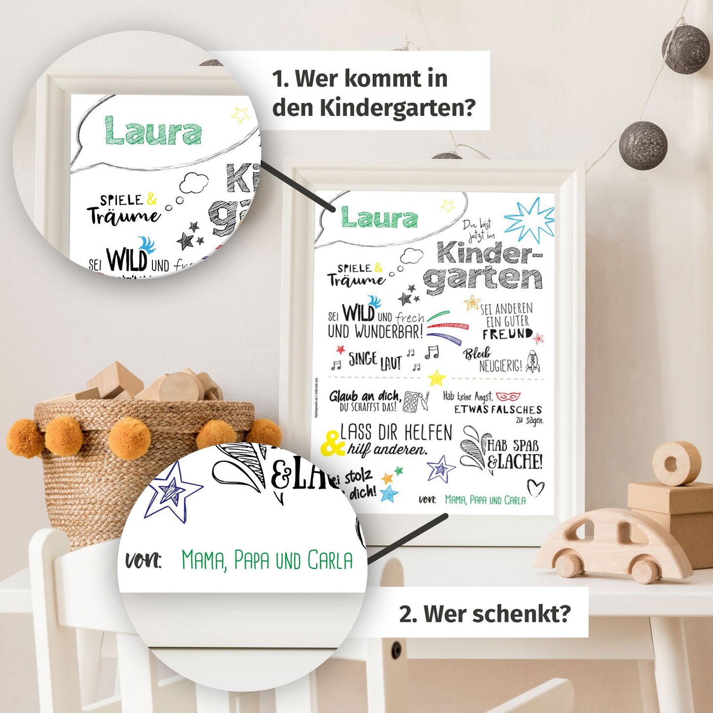 Poster Kinderkarten BUNT