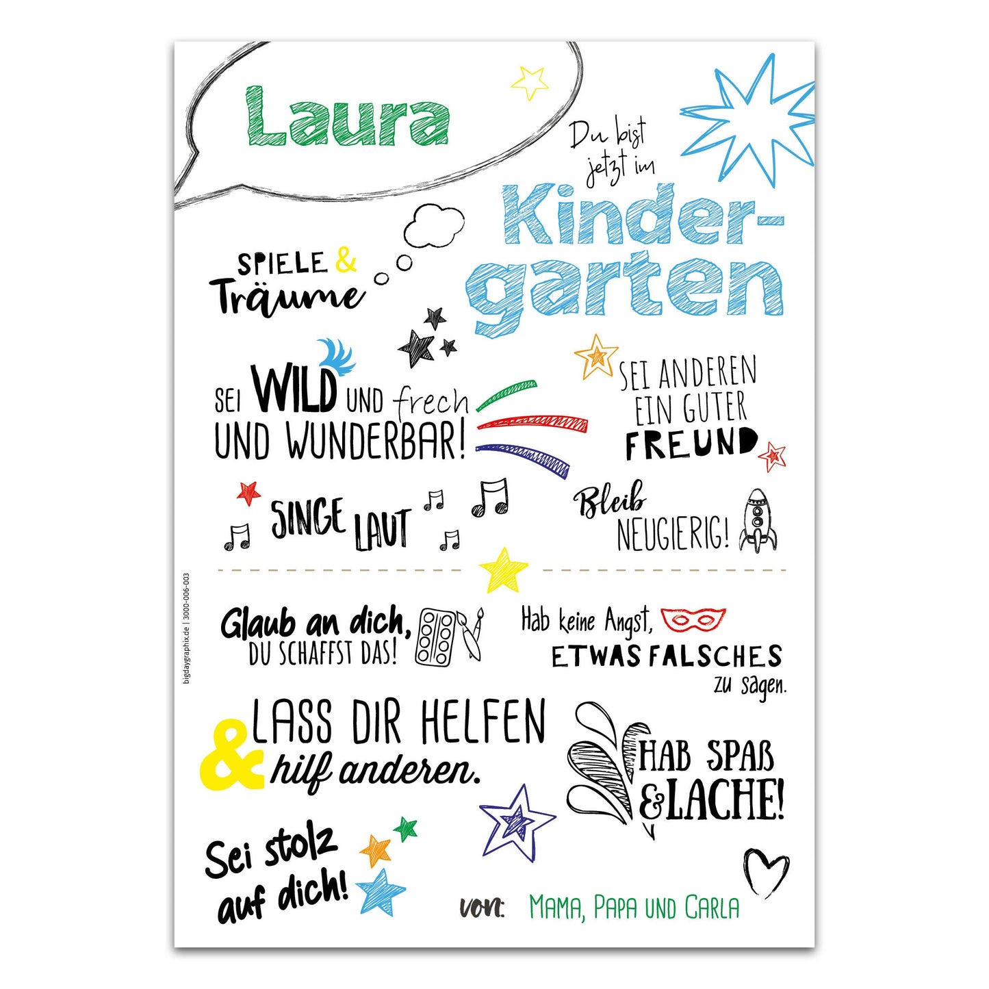 Poster Kinderkarten BUNT