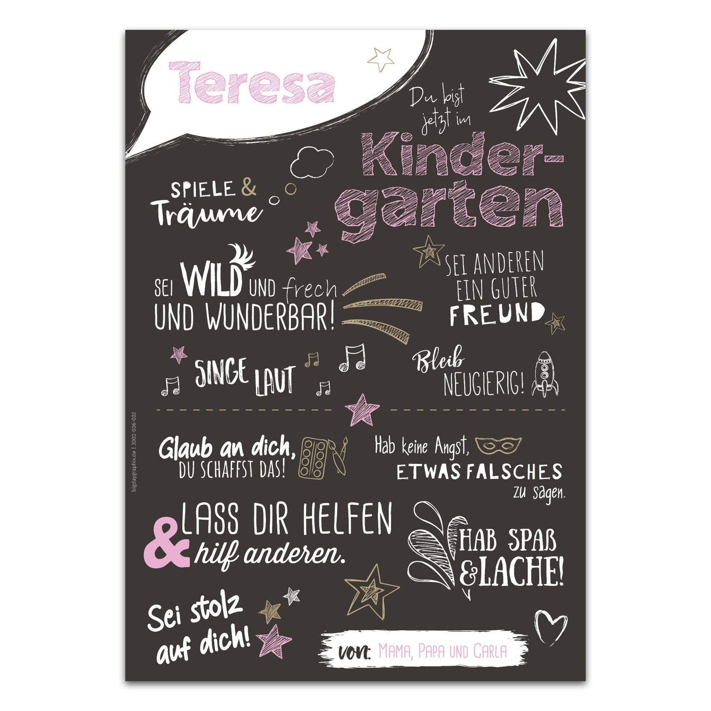 Poster Kindergarten BLACK ROSA