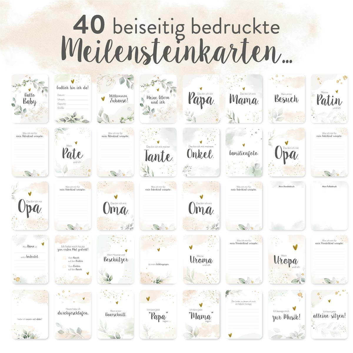 Design Meilensteinkarten - Baby