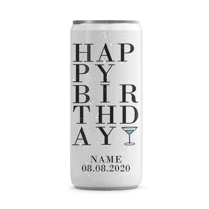 24 Sektdosen - Happy Birthday Typo