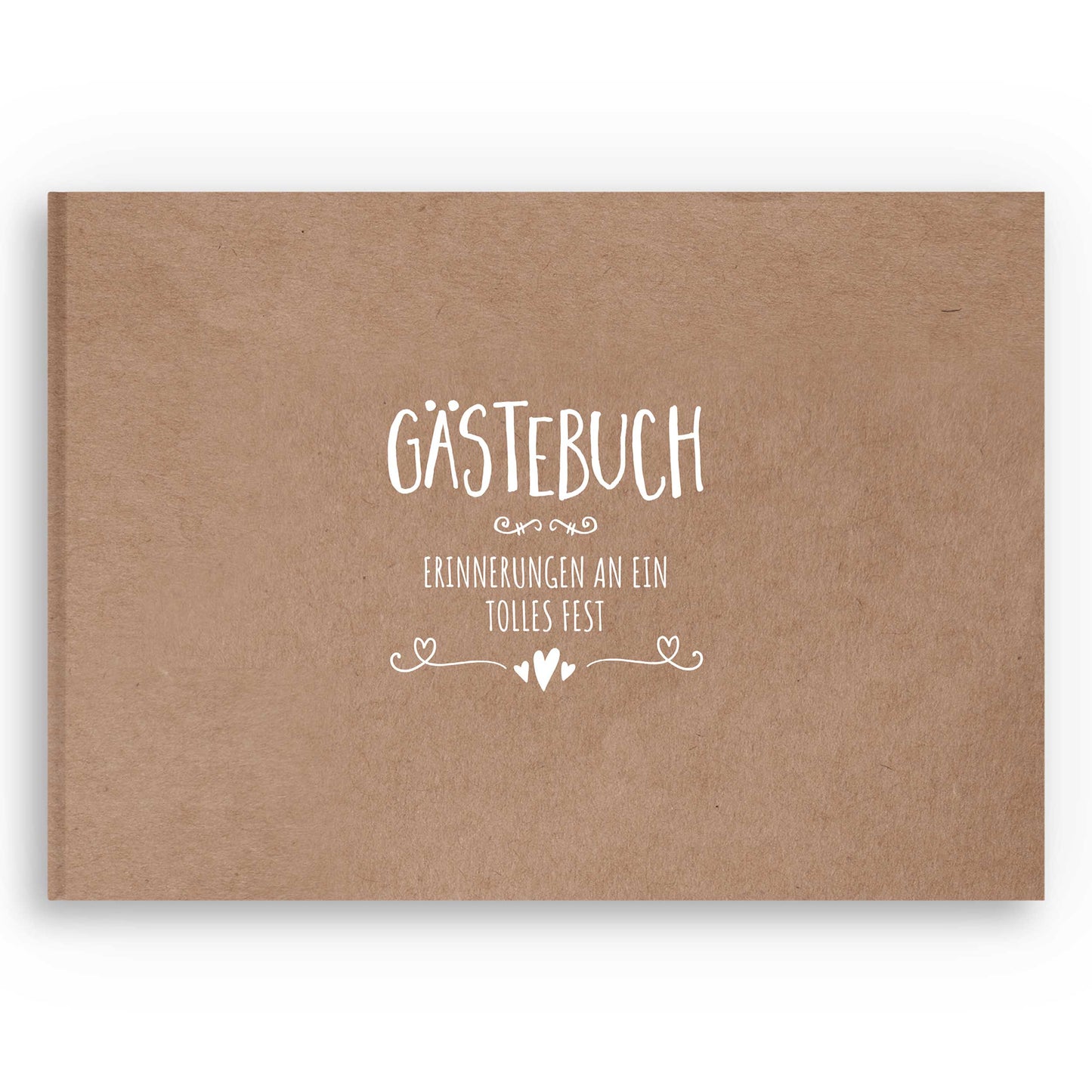 Gästebuch -Simple Vintage WHITE (mit Fragen)