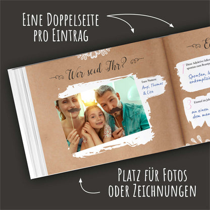 Gästebuch mit Fragen - Sweet Vintage